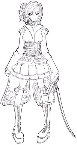 Wa Lolita Coloring Page